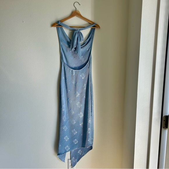 Urban Outfitters Silence + Noise Sienna Plisse Cowl Neck Halter Midi Dress, XS - Picture 7 of 8